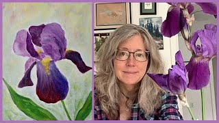 LIVE Acrylic Irises Painting Demonstration