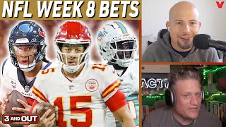 NFL Week 8 Bets: Chiefs-Broncos, Patriots-Dolphins Vikings-Packers, Texans-Panthers | 3 & Out