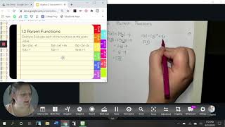 A2 1.2 Parent Functions pt 2 (Function Notation)