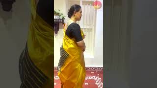 Kanchipuram Pure Silk Saree - Handwoven Pure Zari Saree - Korvai Contrast Border