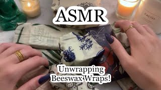ASMR Unwrapping Beeswax Wrapped Items! Tapping & Scratching, No Talking ᵕ̈