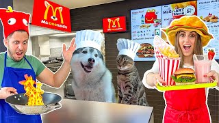 APRIAMO un MC DONALD’S per CANI in CASA! 🍔🐶🍟 | MARTY E YUKO