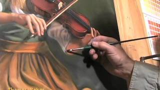 Thomas Baker demonstrates glazing in an oil painting