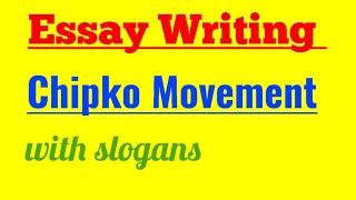 Essay On Chipko Movement//English Essay
