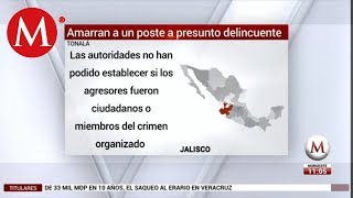 Amarran a un poste a presunto delincuente en Tonalá, Jalisco