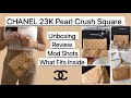 CHANEL 23K Pearl Crush Mini Square Unboxing / Review / Mod Shots | What Fits Inside🧡