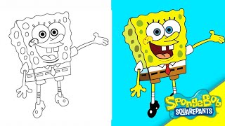 Cartons | اسهل طريقة لرسم سبونج بوب ✅ The easiest way to draw SpongeBob