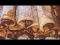 وصفة كريب بالنوتيلا والبنان رائعة وسهلة les crêpes au Nutella