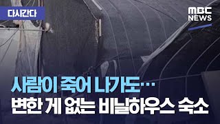 [다시간다] 사람이 죽어 나가도…변한 게 없는 비닐하우스 숙소 (2021.03.01/뉴스데스크/MBC)