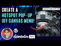 Elementor - Create a Hotspot Pop-Up Off-Canvas Menu - No CSS and No Extra Plugins