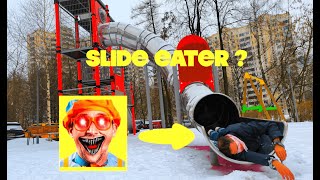 SLIDE EATER EAT BLIPPI EXE in REAL LIFE 8!!! SPC CARNIVOROUS SLIDE!