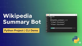 Wikipedia Summary Bot | Python CLI Project | Demo & Code