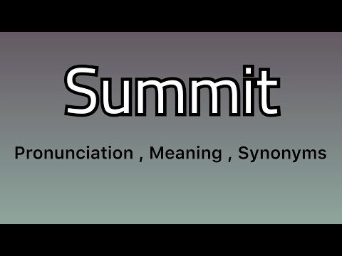 What are synonyms for summit?