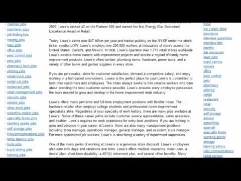 Lowe's Job Application Online Lowe's Job Application Online
