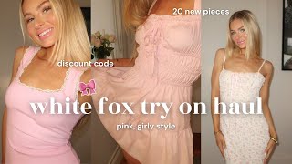 WHITEFOX TRY ON HAUL ‎♡‧₊˚  pink, girly vibes for back-to-school + inbetween seasons