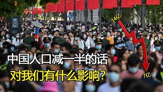 如果中国人口减半，从14亿减到7亿，对我们有什么影响？