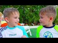 vlad and niki want to play with water toys and go to aquapark