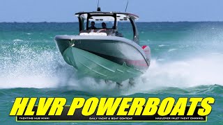 MYSTIC POWERBOAT FLYING INTO HAULOVER INLET! THE YACHT AND BOAT CHANNEL