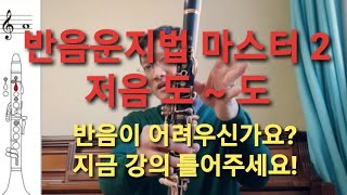 [클라리넷 레슨] 반음운지법 2강 반음 마스터하러 가보시죠?^^ 저음 도~도