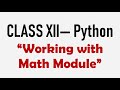 Working with math module in Python