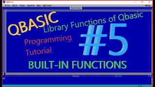 Learn different library functions of qbasic--QBASIC PROGRAMMING--qb64 tutorial--#5