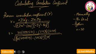 How to Calculate Pearson Correlation Coefficient | Manually | Ms. Excel | Python