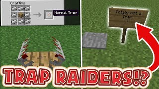 THE BEST TRAPS IN MINECRAFT SECURITY MODDED CHALLENGE! | Minecraft Mod Minigame TRAP RAIDERS!