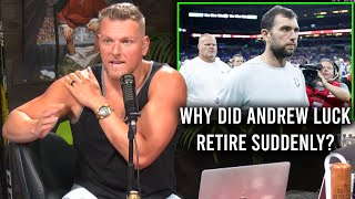 Pat McAfee's Thought On Andrew Luck's Sudden Retirement 1 Year Later.