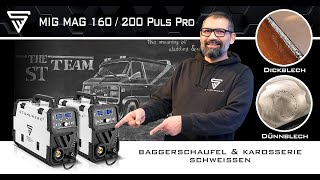 STAHLWERK Baggerschaufel \u0026 Karosserie schweißen mit den MIG MAG 160/200 Puls Pro Schweißgeräten