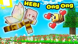 NẾU HEBI SỐNG THỪ  CUỘC SỐNG CỦA CON ONG TRONG MINECRAFT PC*HEBI THỬ THÁCH 24 GIỜ NUÔI ONG ONG