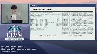 2022 LLVM Dev Mtg: Execution Domain Transition: Binary and LLVM IR can run in conjunction