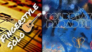 PARADISE | Coldplay | Slow tempo fingerstyle guitar tab