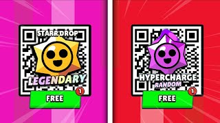 FREE GIFT QR CODE🎁 WORKING QR CODE ON LEGENDARY STARR DROP, HYPERCHARGE In Brawl Stars🥳