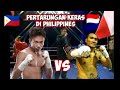 Petinju Indonesia Vs Petinju Filipina Duel Keras Saling Jual Beli Pukulan Hingga TKO Ronde 4