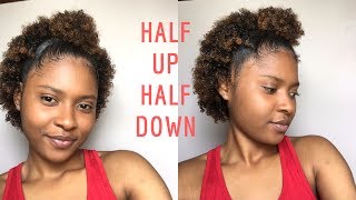 Half Up Half Down Short Natural Hair Tutorial For Any Bad Hair Day