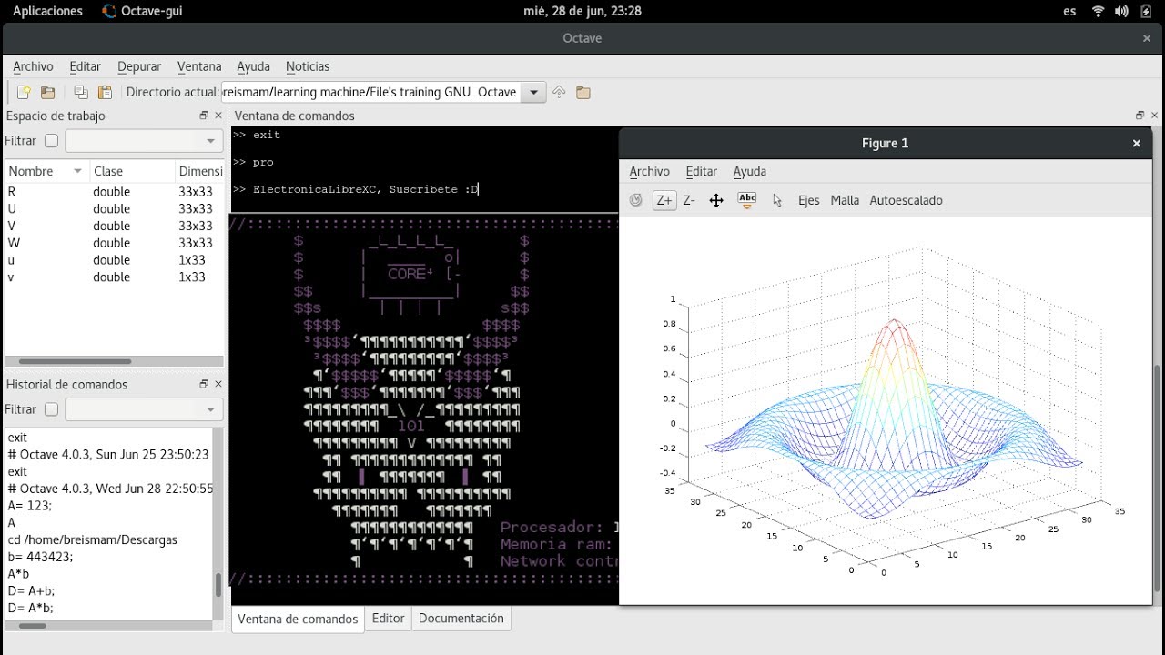 Curso GNU Octave V.4 #01: Introducción A GNU Octave V4. [Equivalente De ...