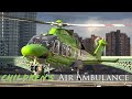 Children's Air Ambulance AW169 helicopter engine start & takeoff from London Heliport G-NICU