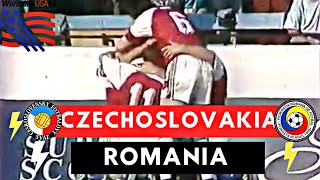 Czechoslovakia vs Romania 5-2 All Goals \u0026 Highlights ( 1994 FIFA World Cup qualification )