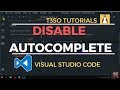 How to Disable autocomplete in Visual Studio Code
