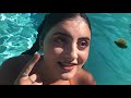 testing my full glam waterproof sweatproof summer makeup routine in the pool lavinia rusanda