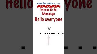 Morse Code Message Hello Everyone