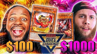 Can I beat a $1000 Yugioh Deck with ONLY $100!? Yugioh Duel Challenge Fire King vs Fiendsmith