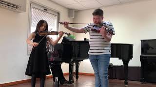 190627 - Sarah and Moshe duet - Class violin concert - Yanshinov - Spinning Wheel