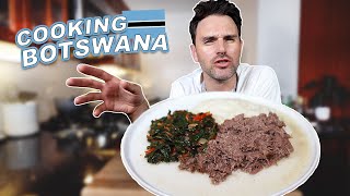 COOKING BOTSWANA: Seswaa with Morogo \u0026 Pap 🇧🇼