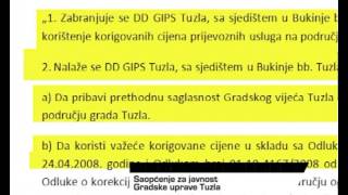 Saopštenje za javnost gradske uprave Tuzla - 30.07.2015