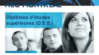 Diplômes d'études supérieurs (D.E.S.) | HEC Montréal