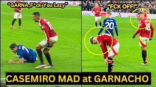 Unseen  VIRAL footage Casemiro was screaming at Garnacho after crazy mistake vs Chelsea