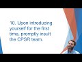 how to fail your next cpsr