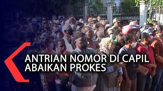 Antrian Nomor Di Capil Kota Sorong Abaikan Protokol Kesehatan