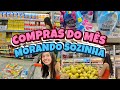 COMPRAS DO MÊS MORANDO SOZINHA ( pós reforma) comprei o básico🏠💖🛒✨